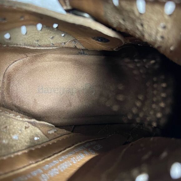 BARETRAPS Greta Suede Leather tan Western Cut-Out Cowboy Ankle Boots SZ9M - Picture 10 of 11